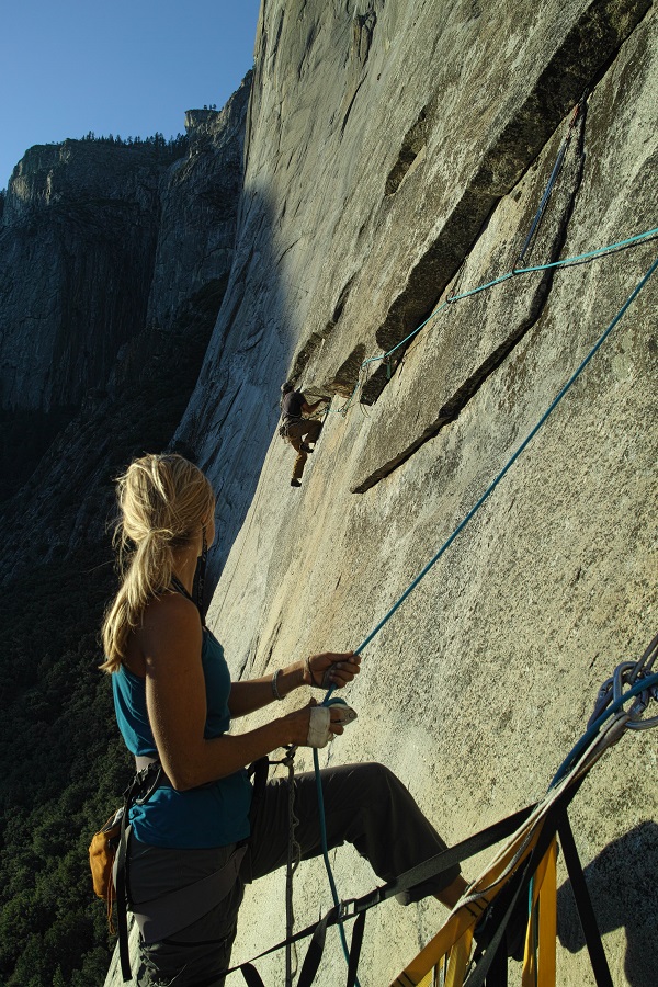 Photo: Sending the '8a Traverse' Muir Blast - El Cap