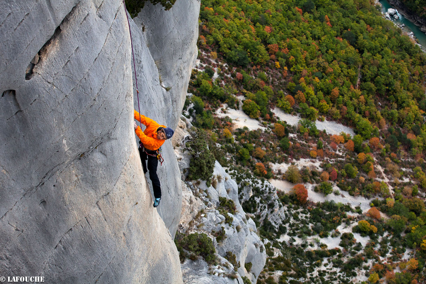 Photo: Autumn colour and blue limestone